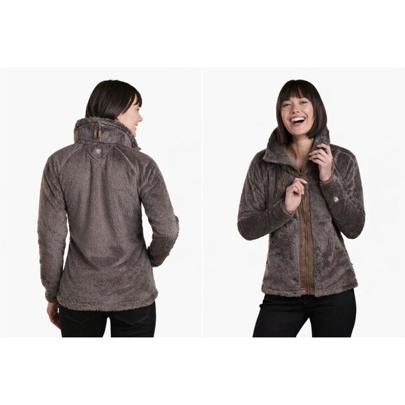 Kuhl Jackets & Blazers - Kuhl Flight Jacket Breen Teddy Sherpa Fleece Full Zip Hooded Hiking Outdoor S